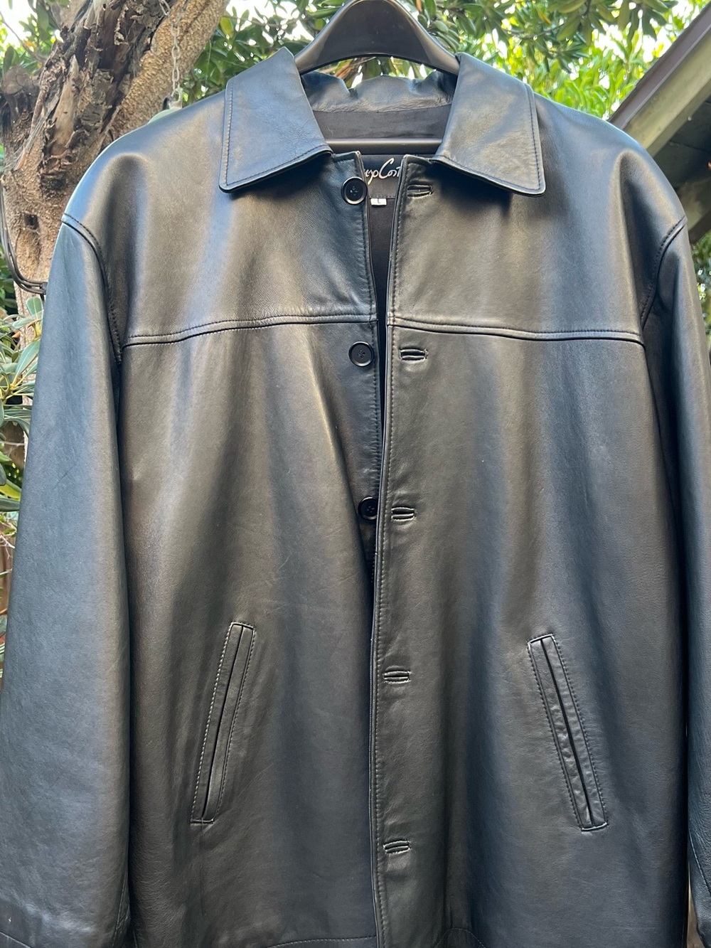 Renzo Costa Genuine Leather Jacket Men's L Black